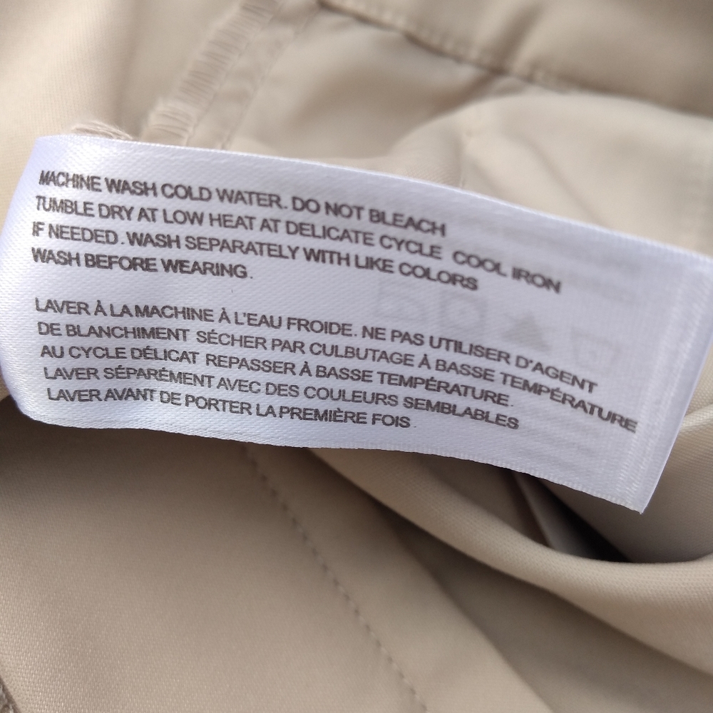 Alfred Sung Women's Khaki Coloured Cropped Dress Pants, Size 14, Like New - Picture 6 of 9